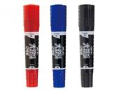 得力S555大双头记号笔(蓝)(10支)