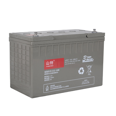 山特UPS城堡系列 UPS不间断电源 C12-100 专用铅酸蓄电池12V100AH寿命长、放电性能好、容量足
