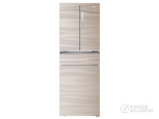 Haier/海尔冰箱 BCD-305FDGS 家用305升匀冷 法式多门对开门冰箱 彩晶钢化玻璃面板节能静音冷藏冷冻冰箱